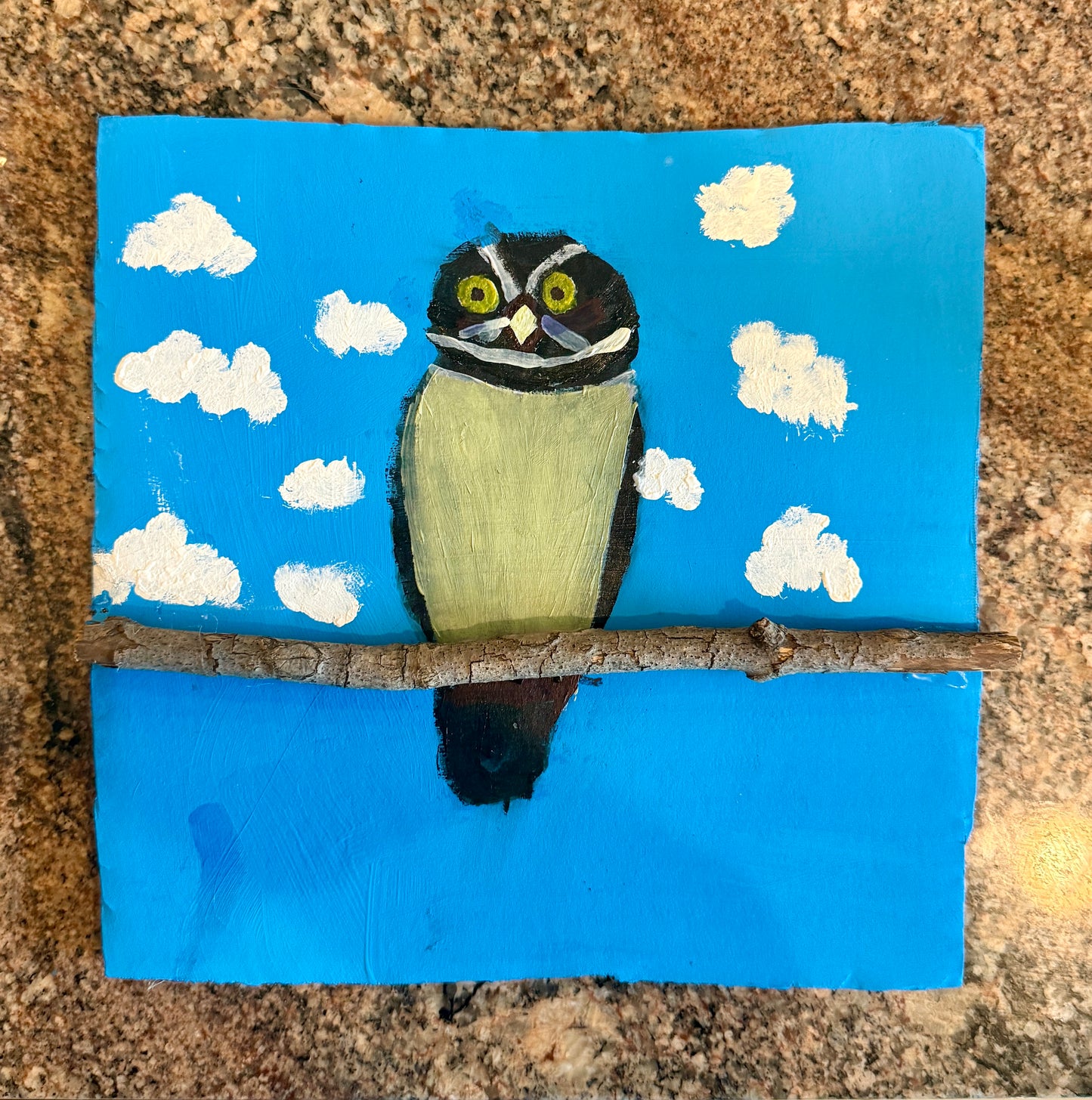 9”x9” Spectacled Owl Painting